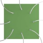 Square XXL Rose-One 8-hole and 4-side hole ceiling rosette set, 400 mm