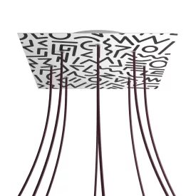    Square XXL Rose-One 8-hole and 4-side hole ceiling rose set, 400 mm - PROMO