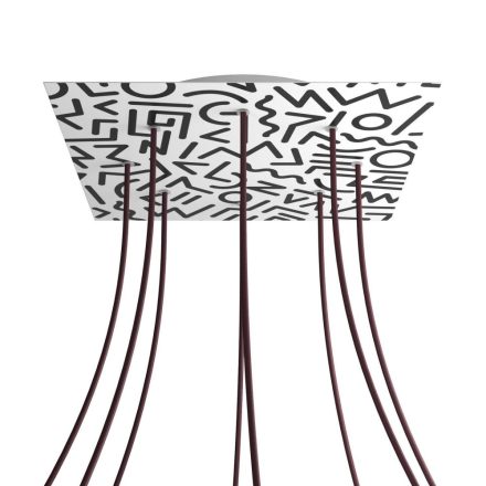  Square XXL Rose-One 8-hole and 4-side hole ceiling rose set, 400 mm - PROMO