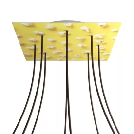    Square XXL Rose-One 8-hole and 4-side hole ceiling rose set, 400 mm - PROMO