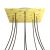  Square XXL Rose-One 8-hole and 4-side hole ceiling rose set, 400 mm - PROMO