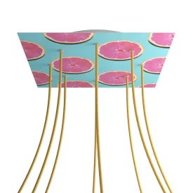    Square XXL Rose-One 8-hole and 4-side hole ceiling rose set, 400 mm - PROMO