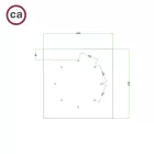  Square XXL Rose-One 8-hole and 4-side hole ceiling rose set, 400 mm - PROMO