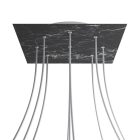 Square XXL Rose-One 9-hole and 4-side hole ceiling rosette set, 400 mm