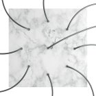 Square XXL Rose-One 9-hole and 4-side hole ceiling rosette set, 400 mm