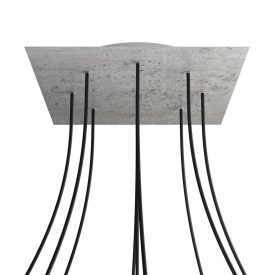   Square XXL Rose-One 9-hole and 4-side hole ceiling rosette set, 400 mm