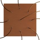 Square XXL Rose-One 9-hole and 4-side hole ceiling rosette set, 400 mm