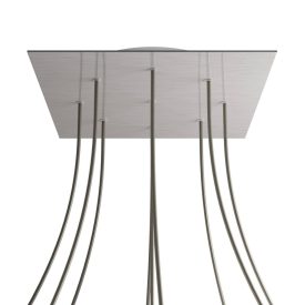   Square XXL Rose-One 9-hole and 4-side hole ceiling rosette set, 400 mm