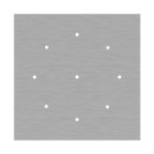 Square XXL Rose-One 9-hole and 4-side hole ceiling rosette set, 400 mm