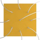 Square XXL Rose-One 9-hole and 4-side hole ceiling rosette set, 400 mm