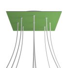 Square XXL Rose-One 9-hole and 4-side hole ceiling rosette set, 400 mm