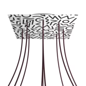   Square XXL Rose-One 9-hole and 4-side hole ceiling rose set, 400 mm - PROMO