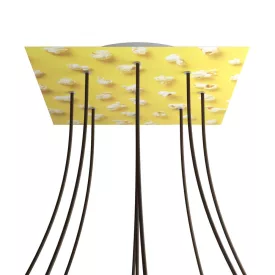   Square XXL Rose-One 9-hole and 4-side hole ceiling rose set, 400 mm - PROMO