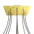 Square XXL Rose-One 9-hole and 4-side hole ceiling rose set, 400 mm - PROMO