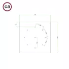 Square XXL Rose-One 9-hole and 4-side hole ceiling rose set, 400 mm - PROMO