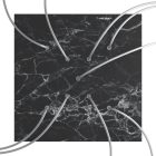 Square XXL Rose-One 9 ceiling rose set with X-shaped holes and 4 side holes, 400 mm