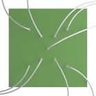 Square XXL Rose-One 9 ceiling rose set with X-shaped holes and 4 side holes, 400 mm