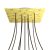  Square XXL Rose-One 9 X-shaped hole and 4-sided hole ceiling rose set, 400 mm - PROMO
