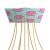  Square XXL Rose-One 9 X-shaped hole and 4-sided hole ceiling rose set, 400 mm - PROMO