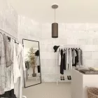 Round Rose-One ceiling rosette set with 1 hole and 4 side holes, 200 mm