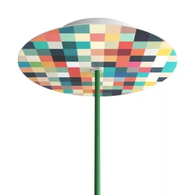    Round Rose-One ceiling rose set with 1 hole and 4 side holes, 200 mm - PROMO