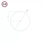  Round Rose-One ceiling rose set with 1 hole and 4 side holes, 200 mm - PROMO