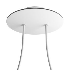   Round ceiling rose – a ceiling rose set with two holes and four side holes, 200 mm