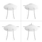 Round ceiling rose – a ceiling rose set with two holes and four side holes, 200 mm