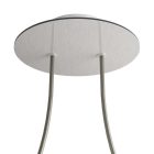 Round ceiling rose – a ceiling rose set with two holes and four side holes, 200 mm