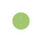 Round ceiling rose – a ceiling rose set with two holes and four side holes, 200 mm