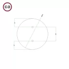  Round Rose-One 2-hole and 4-side hole ceiling rose set, 200 mm - PROMO
