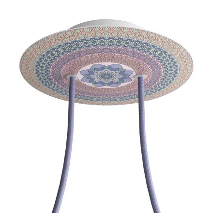  Round Rose-One 2-hole and 4-side hole ceiling rose set, 200 mm - PROMO