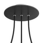 Round ceiling rose – 3 holes in a row and 4 side holes, ceiling rose set, 200 mm