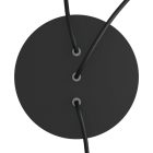 Round ceiling rose – 3 holes in a row and 4 side holes, ceiling rose set, 200 mm