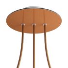 Round ceiling rose – 3 holes in a row and 4 side holes, ceiling rose set, 200 mm