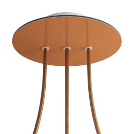   Round ceiling rose – 3 holes in a row and 4 side holes, ceiling rose set, 200 mm