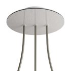 Round ceiling rose – 3 holes in a row and 4 side holes, ceiling rose set, 200 mm