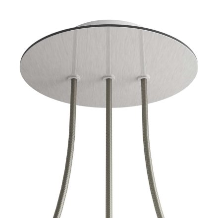 Round ceiling rose – 3 holes in a row and 4 side holes, ceiling rose set, 200 mm