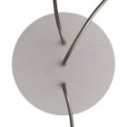 Round ceiling rose – 3 holes in a row and 4 side holes, ceiling rose set, 200 mm