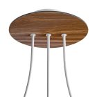 Round ceiling rose – 3 holes in a row and 4 side holes, ceiling rose set, 200 mm