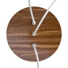 Round ceiling rose – 3 holes in a row and 4 side holes, ceiling rose set, 200 mm