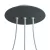 Round ceiling rose – 3 holes in a row and 4 side holes, ceiling rose set, 200 mm