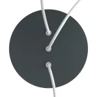 Round ceiling rose – 3 holes in a row and 4 side holes, ceiling rose set, 200 mm