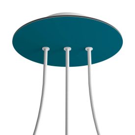   Round ceiling rose – 3 holes in a row and 4 side holes, ceiling rose set, 200 mm