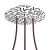  Round ceiling rose - Ceiling rose set with 3 holes and 4 side holes, 200 mm - PROMO