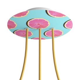    Round ceiling rose - Ceiling rose set with 3 holes and 4 side holes, 200 mm - PROMO