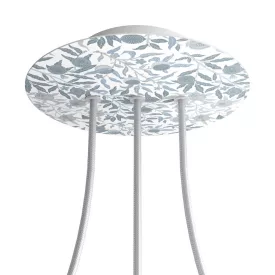    Round ceiling rose - Ceiling rose set with 3 holes and 4 side holes, 200 mm - PROMO