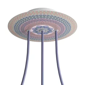    Round ceiling rose - Ceiling rose set with 3 holes and 4 side holes, 200 mm - PROMO
