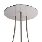 Round ceiling rose – a ceiling rose set with three holes and four side holes, 200 mm