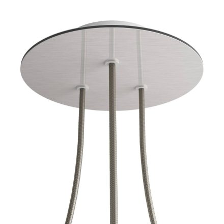 Round ceiling rose – a ceiling rose set with three holes and four side holes, 200 mm